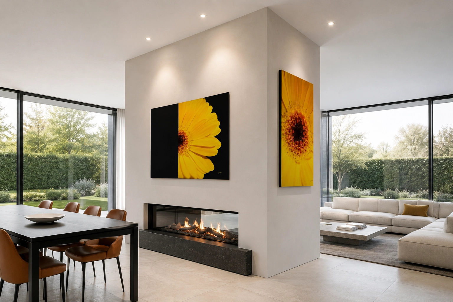 Interior with Charmeline artworks