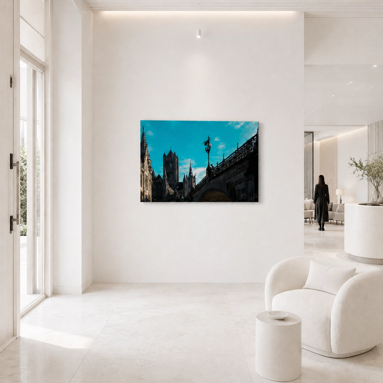 Luxury hotel lobby